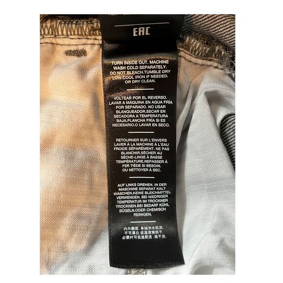 7 For All Mankind shorts Easy James distressed denim cutoff gray size 27 - Picture 7 of 7